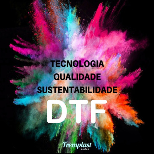 Tinta Dtf Cromajet 1 Litro C - M - Y - K - B - Fremplast Tinta Black - Preto