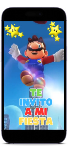 Video Invitación Digital Para Niños Super Mario / Hd