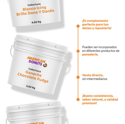 Icing Para Donas American Donuts 4 Kg - Cobertura Dulce