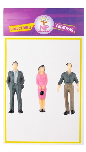 Imagen 7 de 8 de Personitas Para Maqueta O Casa De Muñeca Pack 12 Un.