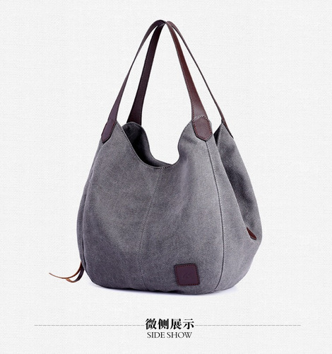 Bolso Tote De Lona For Mujer Bolso De Trabajo Con Cremallera