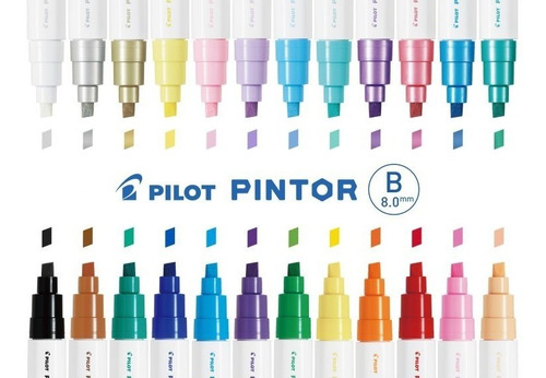 Imagen 3 de 9 de Pack X 3 Marcadores Artísticos Pilot Pintor Trazo 8,0 Mm