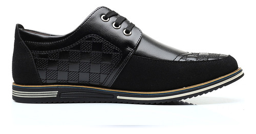 Zapatos Casuales De Cuero Con Cordones Para Hombre, Caminar,