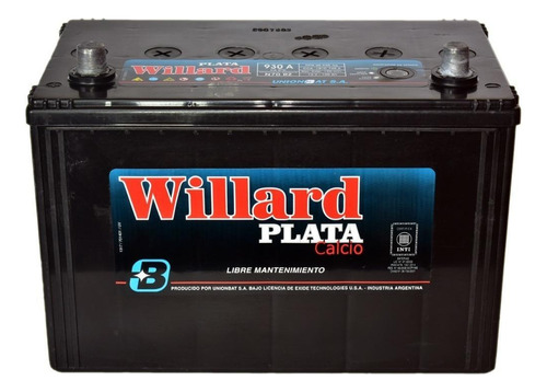 Bateria Willard 12 X 90 + Izquierda Musso Ub930e Willard