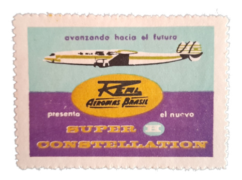 Viñeta Del Super Constellatión De Real Aerovías Brasil '50s
