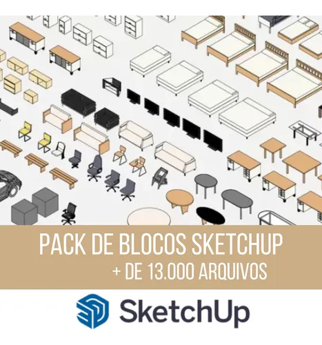 comprar Blocos Sketchup + De 13.000 Arquivos