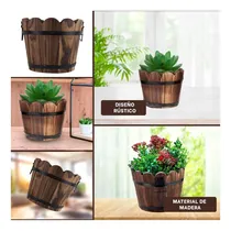 Comprar Pack3 Maceta Elegante De 12cm Marron Y+papel De Regalo