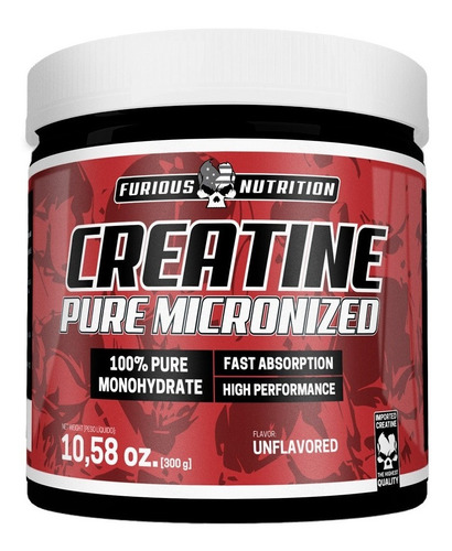 Creatine Pure Micronized 100% Pure Monohydrate 300 Gramas