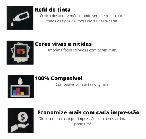5 Tintas Compatíveis 544/504 70ml Para L3150 L3110 L4150