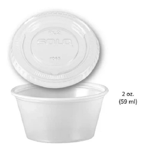 Vaso Souffle 2 Onzas Vaso Souffle 2 Oz Con Tapa Para Salsas O Aderezos 400 Pzas | Meses sin