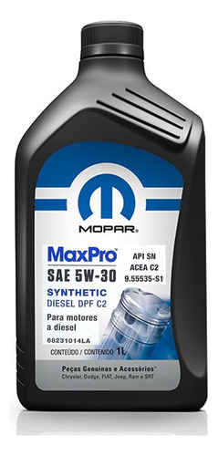 Óleo Mopar MaxPro SAE DPF C2 5W-30 1L