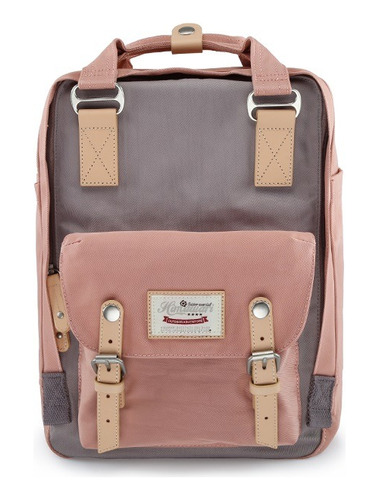 Mochila Himawari Buttercup L Rosa/gris - Himawari Uruguay