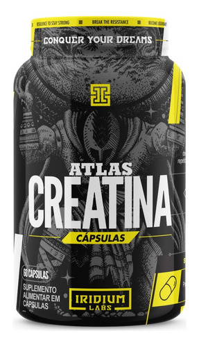 Creatina Atlas Monohidratada 60 Cápsulas - 100% Pura Sabor Sem sabor - Iridium Labs