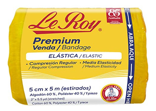 Venda Elastica Le Roy5 Cm X 5 M Bolsa C/1 Pz