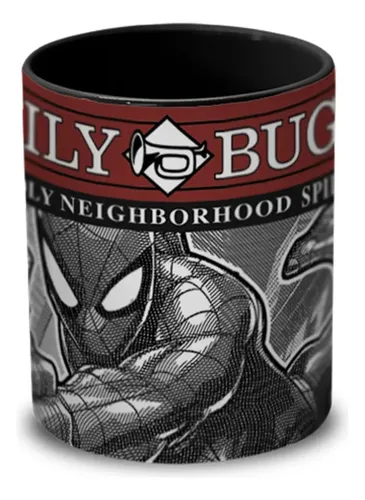 Caneca Homem Aranha 300ml Preta Disney