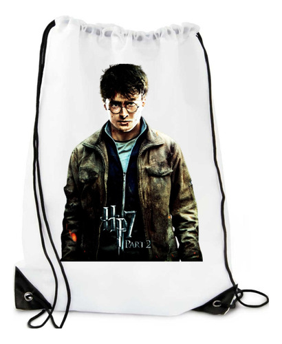 Tula Sport Harry Potter, Bolsa Deportiva, Mochila V Color Blanco