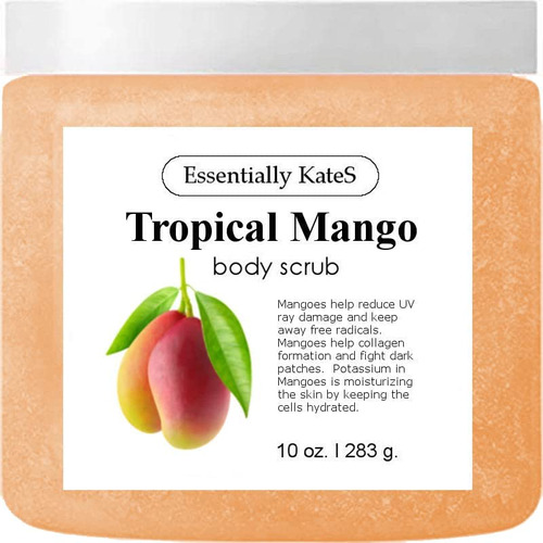 Exfoliante Corporal De Mango Tropical De 10 Onzas, Esencial.