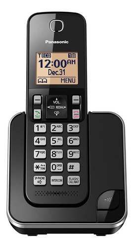 Teléfono Panasonic Central KX-TGC350 inalámbrico 220V - color negro
