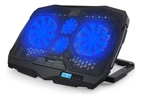 Base Refrigerante Para Portatil 4 Ventiladores Lcd Luz Gamer