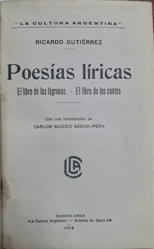 5624 Poesías Líricas - Gutierrez, Ricardo