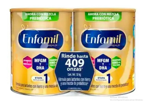 Fórmula Infantil Etapa 1 Enfamil 2 Latas 900 Gr Cada Una