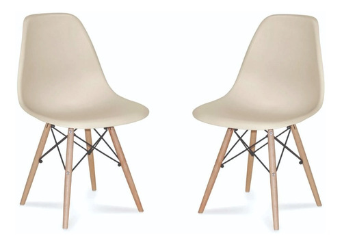 Silla Eames Beige Arena X 2 Unidades