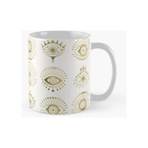 Taza Evil Eyes - Gold Palette Calidad Premium