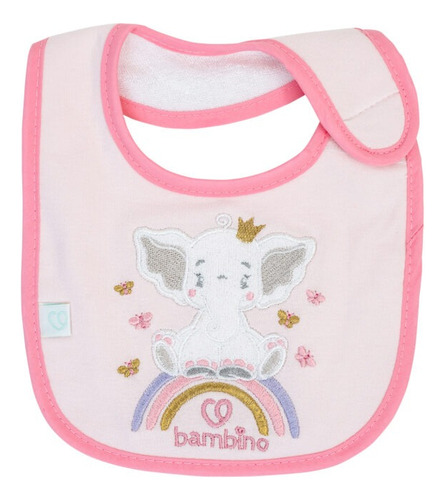 Set 2 Baberos De Algodón Impermeables Rosados Para Bebé