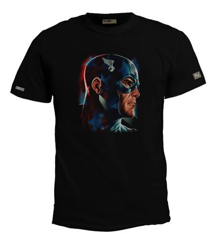 Camiseta Estampada Capitán América Avengers Ilustración Bto
