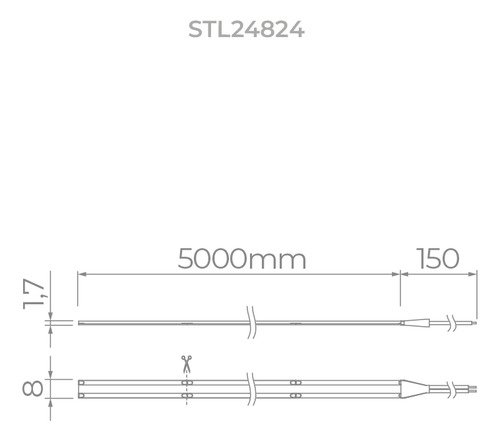 2xfita All Light Evo 15w/m 1000lm Irc90 +2xfonte Stella