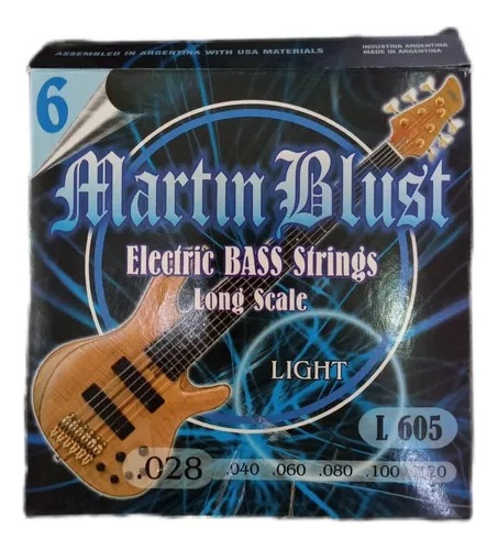 Encordado De Bajo Martin Blust 6 Cuerdas L 605 028/120 C