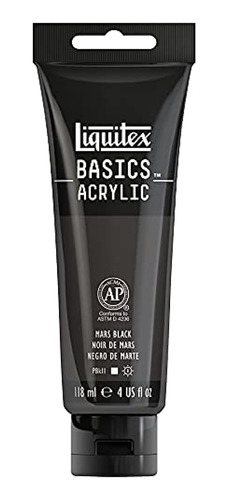 Pintura Acrílica Básica De Liquitex, Tubo De 4 Oz, Rojo Cadm