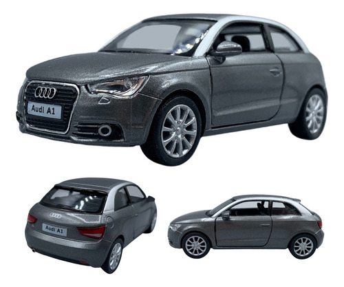 Miniatura Carro Audi A1 2010 Abre Portas Ferro 1:32 Cor Cinza