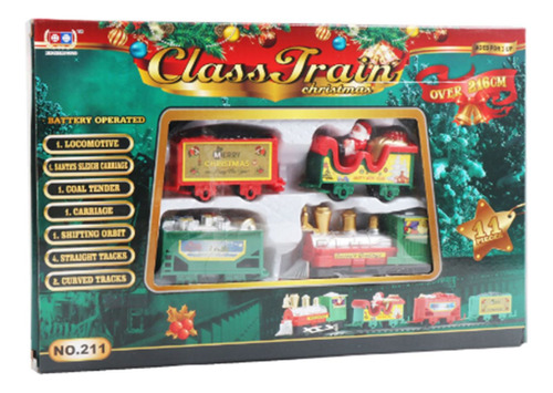 Set De Tren De Juguete, Juego De Tren Navideño, Vías Férreas