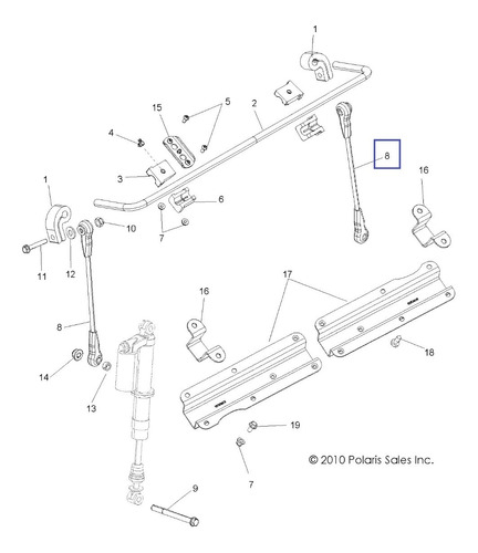 Haste De Ligação Entre Estabilizadora Polaris #pn1521426