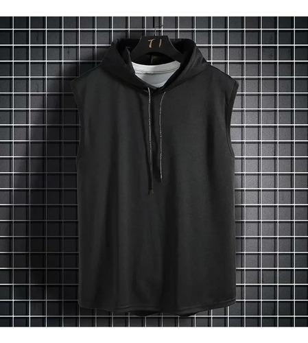 Chaleco Tipo Camiseta Con Capucha Sin Mangas De Verano Para
