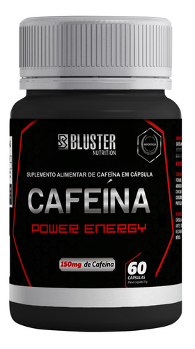 Cafeina Bluster 60 Capsulas Sabor Neutro