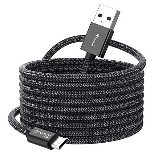 Cable Micro Usb Largo Ruaeoda Para Android, De 20 Pies, Colo