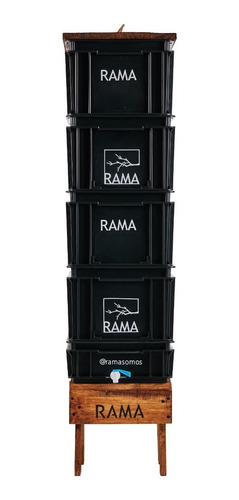Imagen 3 de 7 de Compostera 80 Ltrs Con Canilla + Mesa Y Tapa