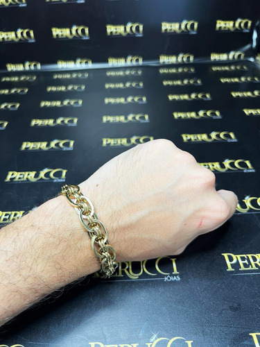 Pulseira Imperador 18 Gramas 8mm Ouro 18k 750 Comprimento 21 Cm Cor Amarelo Diâmetro 0 Mm