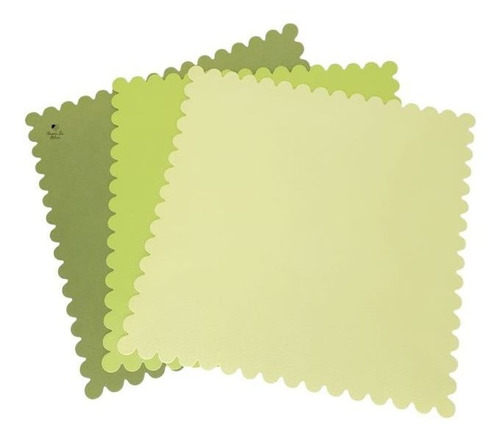 Kit Papel Para Scrapbook Tons Verde 220grs 9 Folhas