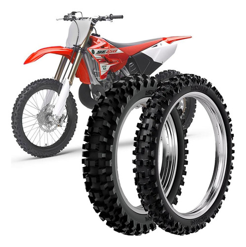 2 Pneu Moto Yz 250 Rinaldi 100/90-19 57m 80/100-21 51m Rw33
