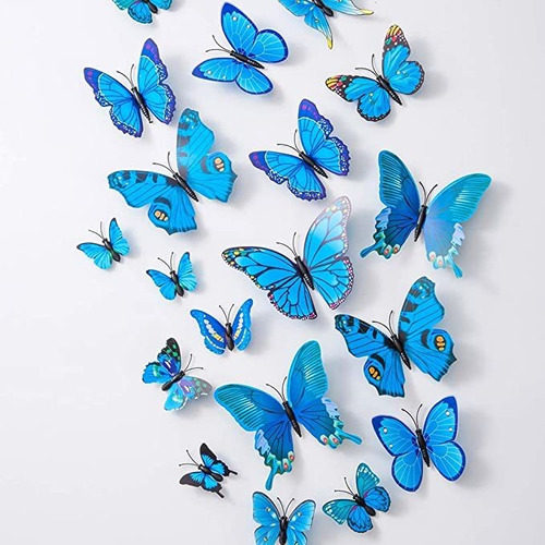 36pcs Mariposa Tatuajes De Pared - 3d Mariposas Decoración D