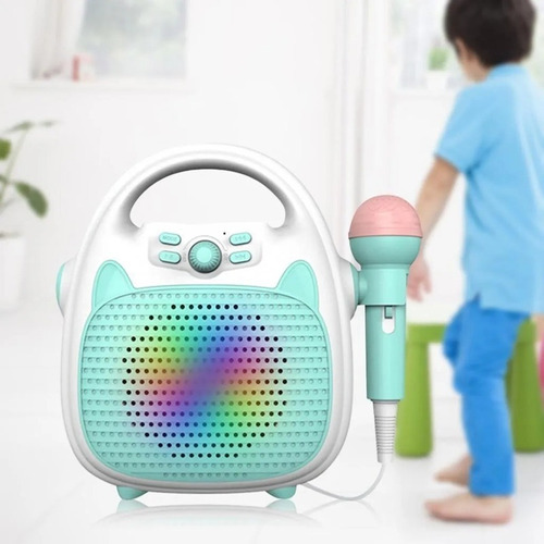 Máquina De Karaoke Para Niños Con 1 Micrófono Y Soporte Para