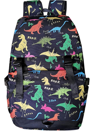 Larswon Canvas Dinosaur Backpack Shoulder Bag Rucksack Dino 