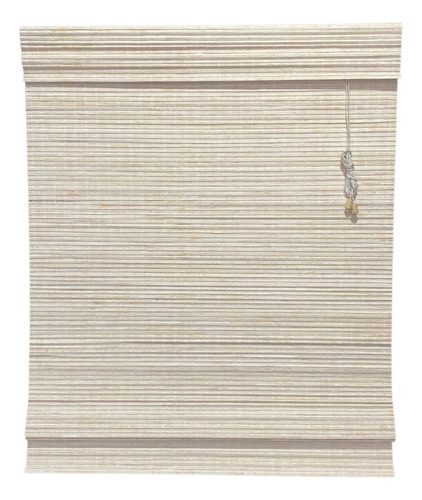 Persiana Bambu Romana Block Natural 80 (L) X 160 (A)cm Cortina Madeira C/ Bandô 0,80 (L) x 1,60 (A)