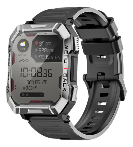 Reloj inteligente Blackview Bvw60 de 2.1 pulgadas, reloj inteligente militar, linterna Bluetooth, 5 ATM, resistente al agua