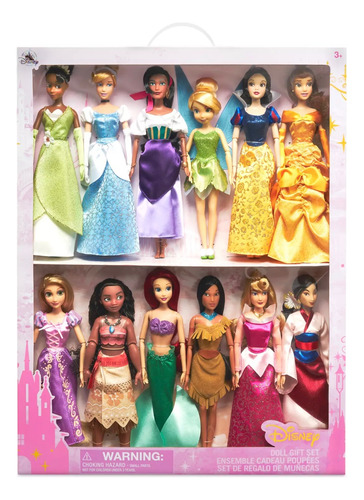 Set Deluxe Princesas 12 Muñecas 29cm Modelo 2023 Disney Sto