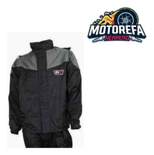 Impermeable R7 Racing Premium Xxl Negro Gris A559 sin intereses