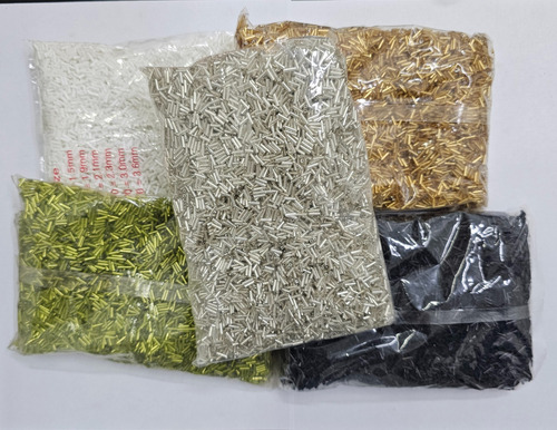 Canutillos Para Bijou, Bordado, Artesanias 7 Mm X 500g. Negro